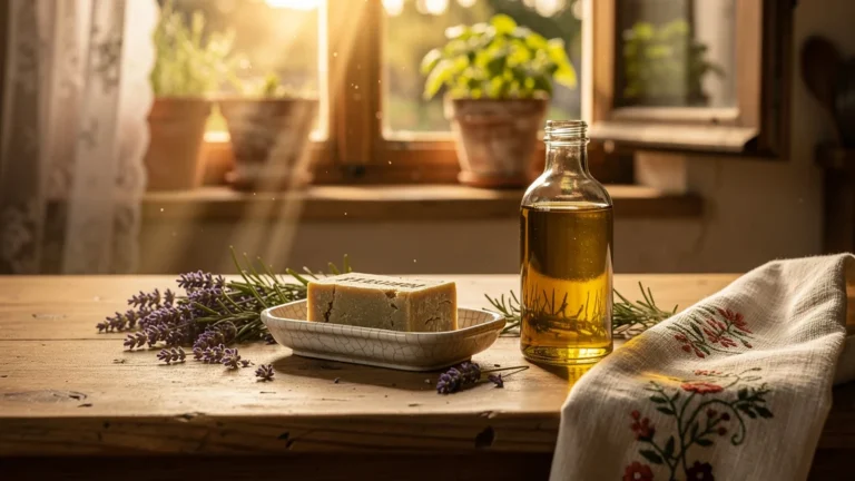 Routine slow beauty inspirée de ma grand-mère provençale avec savon de Marseille et huile d’olive