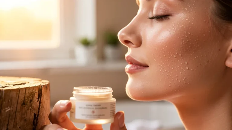 Peau lumineuse et saine sans exfoliants mécaniques, reflet d’un soin doux et naturel